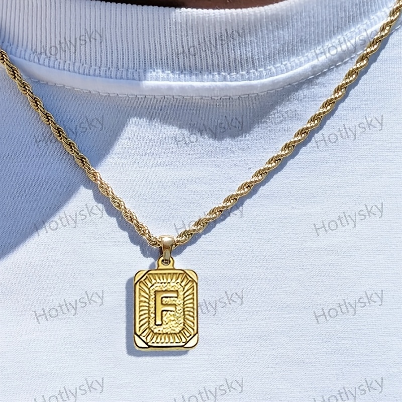 Women's Fashion Pendant Necklace with Initial Letter Option